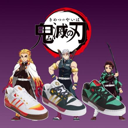   鬼滅の刃 × アディダス オリジナルス ライバルリー ロー 竈門 炭治郎 & 煉獄杏寿郎 & 宇髄天元