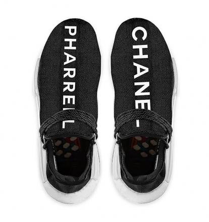 シャネル × ファレル・ウィリアムス × アディダス オリジナルス NMD HU トレイル ブラック/ホワイト