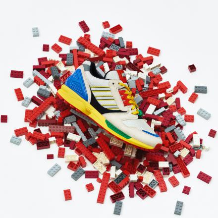 レゴ × アディダス オリジナルス ZX 8000 "A-ZX" イエロー/クリア ブラウン-フットウェア ホワイト